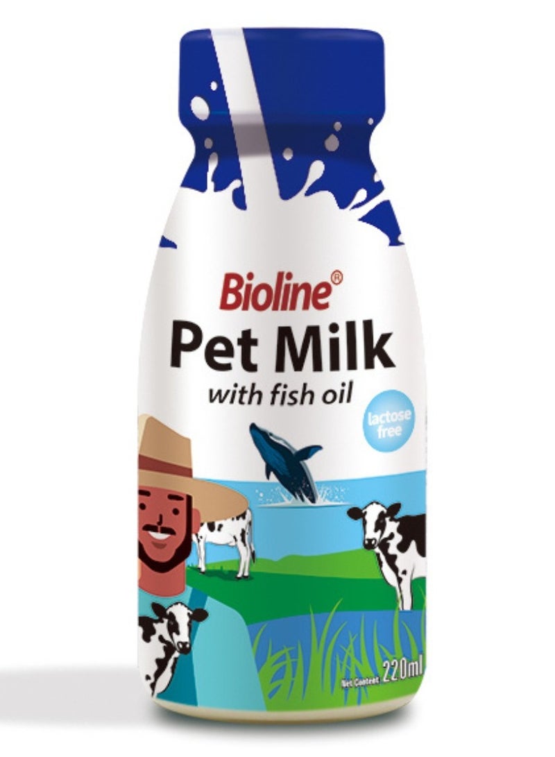 بايولاين حليب الحيوانات الأليفة مع زيت السمك للقطط والكلاب 220 مل - Image 4