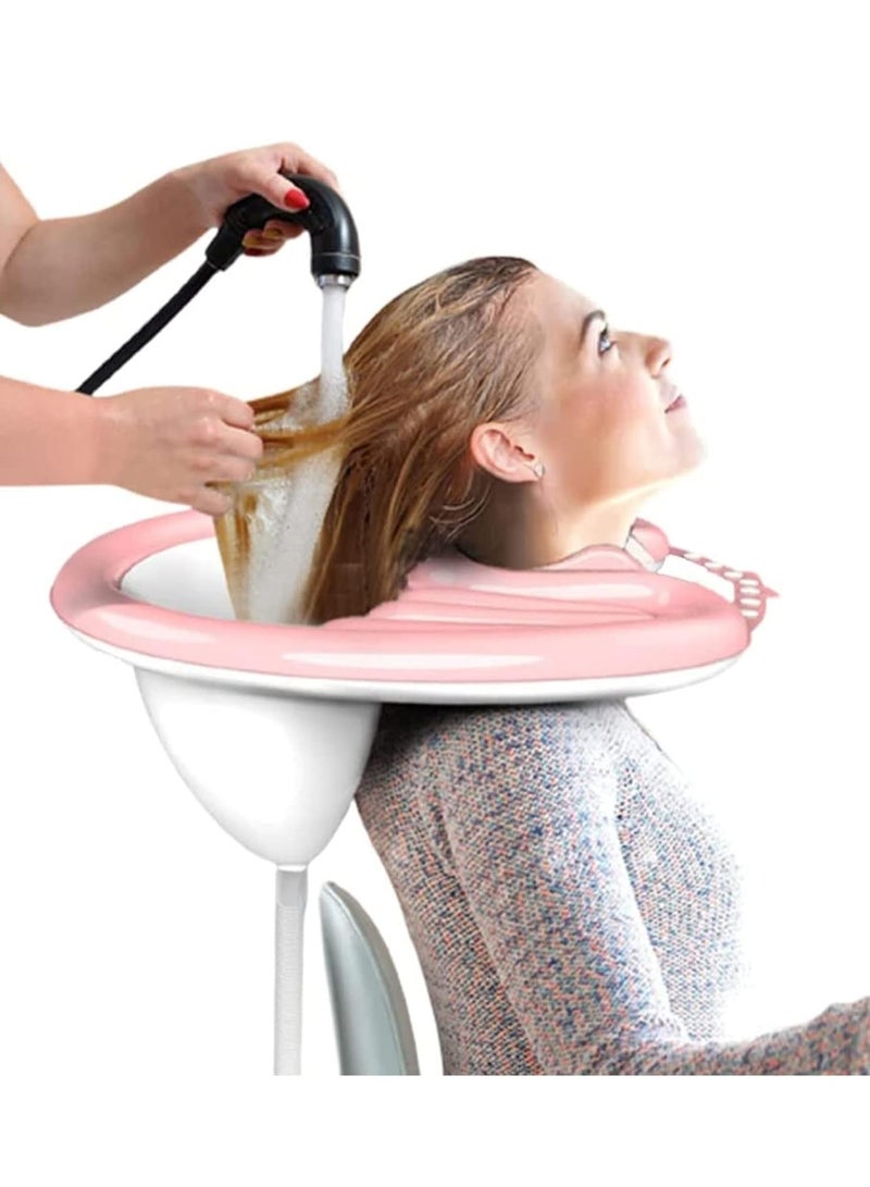 Gerenic Inflatable Shampoo Basin, Lightweight and Portable Shampoo Bowl with Air Pump- Hair Washing Tray for Bedridden, Handicapped, Seniors, Pregnant, Wheelchair Person at Home Hospitals and Salons  - Image 1