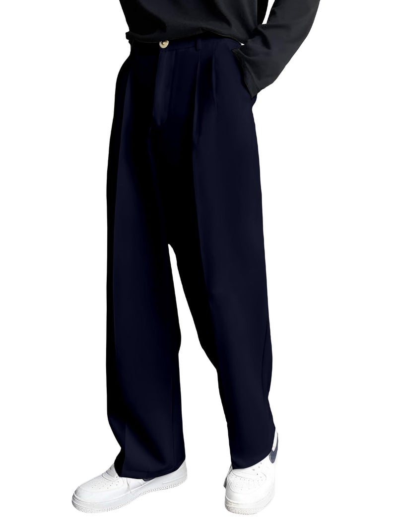 FTX Men Loose Fit Navy Formal Trouser (582_4)_28 - Image 3