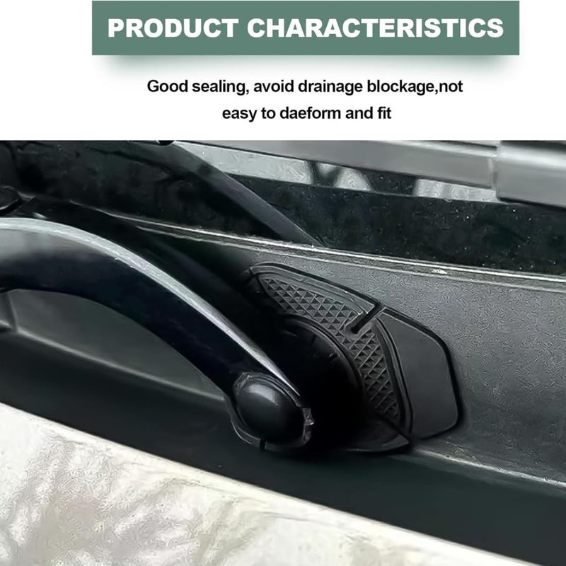 TASMAX car Accessories 2025 Wiper pad Hole Protector Pad Car Silicon Wiper 2 PCs Windshield Cars Wiper Cover Dust Front Cover Accessories Universal Weatherproof Flexible & Durable for (Black) - Image 5