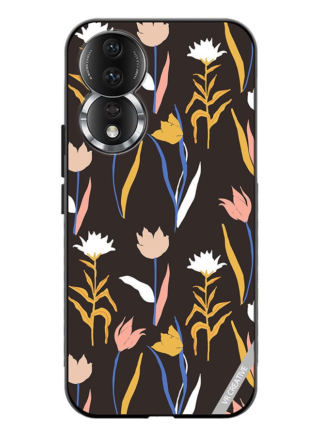 VR CREATIVE Protective Case Cover For Honor 80 Abstract Simple Shape Flowers And Plants Seamless Pattern Design Multicolour - Image 1