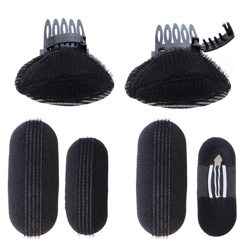 TCOTBE Women's Fluffy Princess Styling Volume Hair Pads(4) and Bump Up Combs(2) Inserts - 6 Pcs Set for DIY Hairstyles - Image 1
