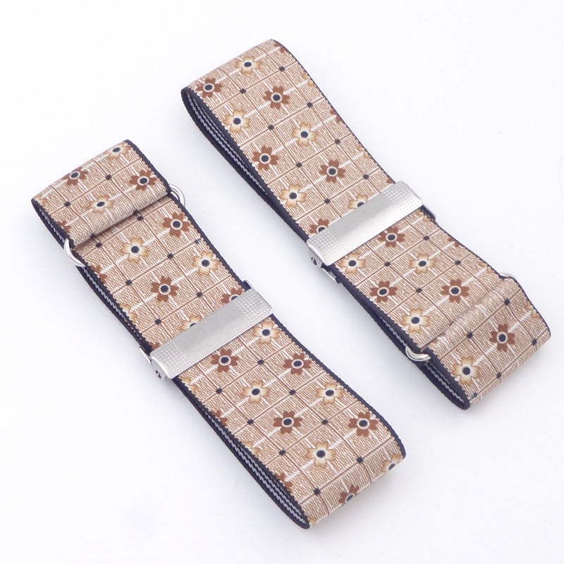 Soul-Calming Fabric Cufflinks Men Women Blazer Sleeve Bands 3.5 small yellow flower 