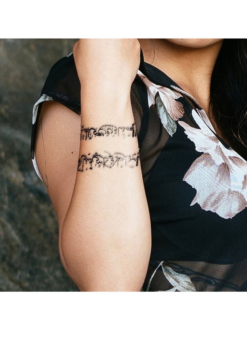 Ramadan Striped Character Pattern Temporary Tattoo Sticker - Image 2