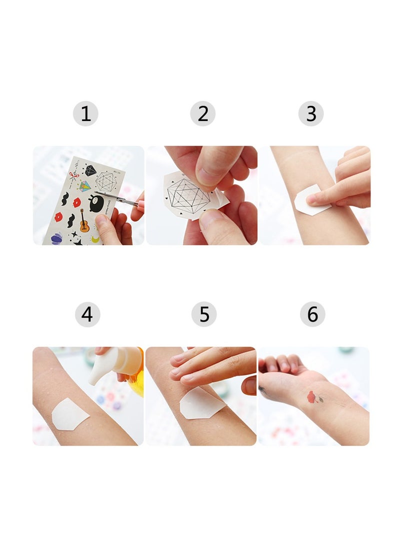 Ramadan Striped Character Pattern Temporary Tattoo Sticker - Image 3