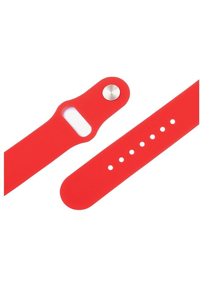 سوار رياضي بديل من السيليكون لساعة Apple Watch Series 7-45 مللي متر - أحمر - Image 1