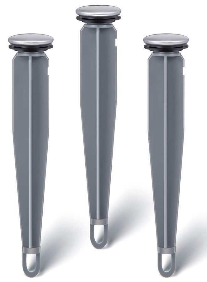 Enhon Pop up Stoppers Compatible with Moen Drain Components, Chrome Bathroom Sink Drain Plunger, 4-7/8 Tall, 1-1/4 Cap Dia, with 1 Mounting Hole and Gasket Seal, Replacement for 88994 (3 Pack) - Image 1