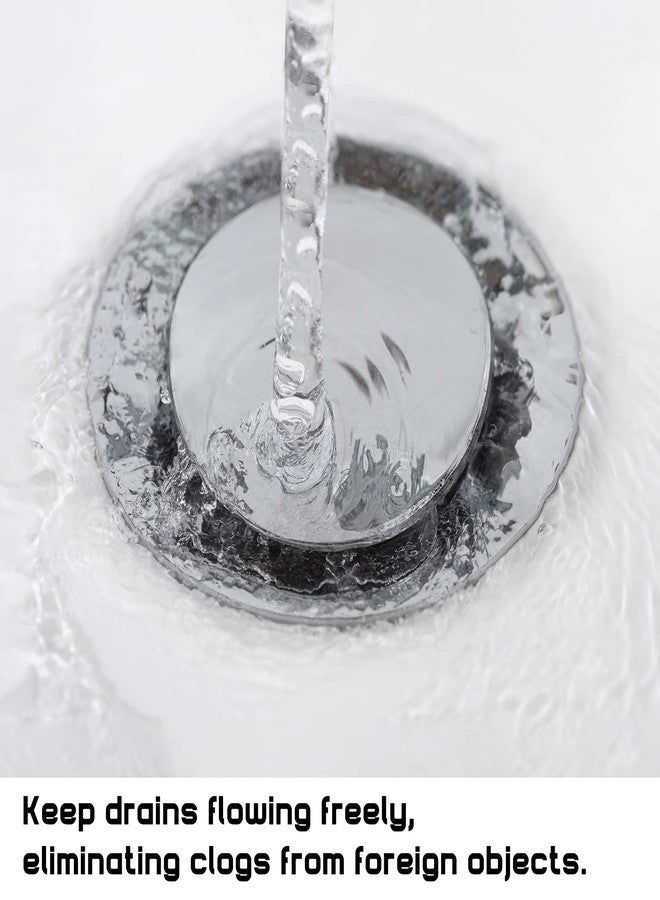 Enhon Pop up Stoppers Compatible with Moen Drain Components, Chrome Bathroom Sink Drain Plunger, 4-7/8 Tall, 1-1/4 Cap Dia, with 1 Mounting Hole and Gasket Seal, Replacement for 88994 (3 Pack) - Image 3