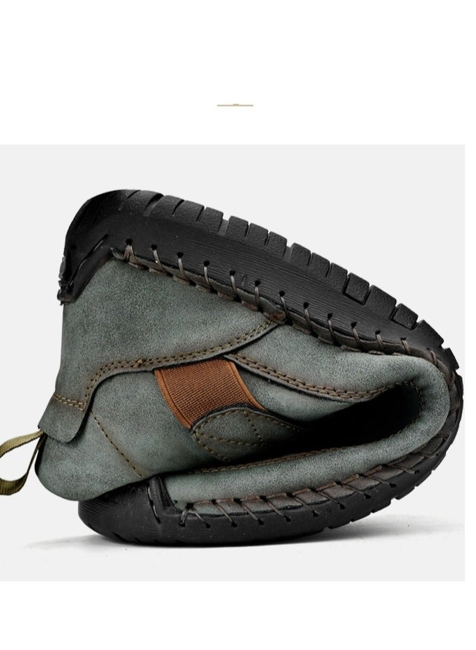 Men's Mid Size Outdoor Casual Shoes, Work Clothes, Sewn Men's Shoes - Image 3