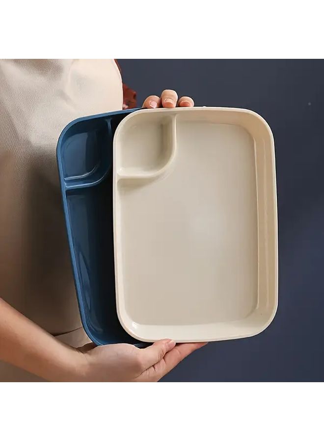 Red 4pcs Plastic Divided Sauce Plates For Snacks Dumplings Desserts Fries - Image 3