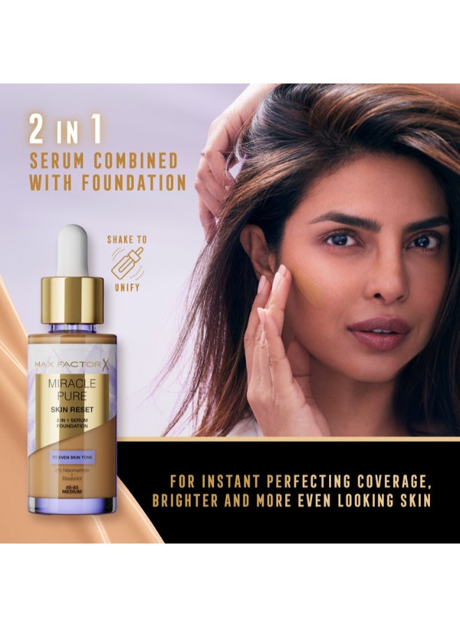 Max Factor Miracle Pure 2In1 Skin Reset Serum Foundation - 40-60 - Light, 30Ml - Image 5