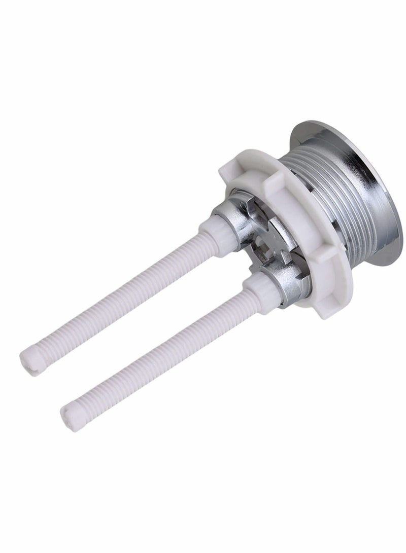 Adjustable Dual Push Toilet Flush System with 38mm Cistern Lid Hole - Replacement Plastic Water Tank Rods and Accessories