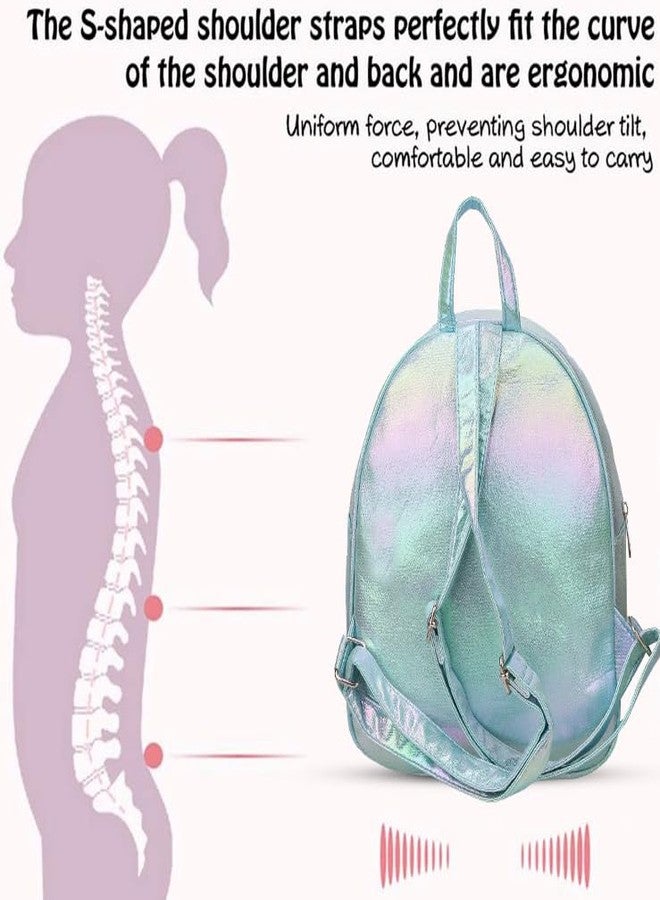 ADSON Holographic Unicorn Lightweight Travel Picnic Playschool Backpack|Schoolbag Casual Shiny Reversible Sequin School Bag Glitter Bookbag for Girls|Boys Kids 14 Inches (Rose Pink) - Image 5