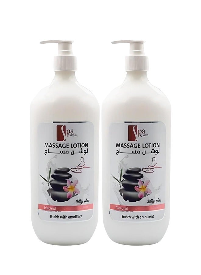 Spa System 2 Pieces Massage Lotion Natural Enrich With Emolient - Image 1