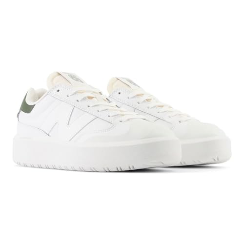 New Balance Women's CT302 Court Sneaker, White/Kombu/Shadow Grey, 10 Medium US - Image 1