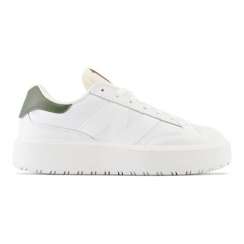 New Balance Women's CT302 Court Sneaker, White/Kombu/Shadow Grey, 10 Medium US - Image 4