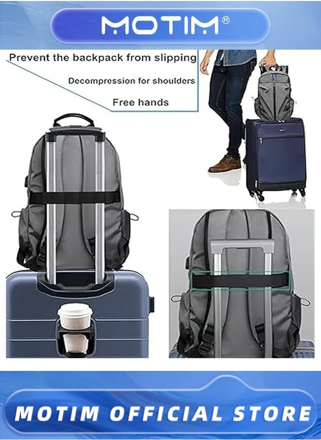 Motim Travel Laptop Backpack Business Anti Theft Backpack with USB Charging Port Water Resistant College School Bag Gifts for Men & Women Fits 14 Inch Notebook Computer Bag - Image 5