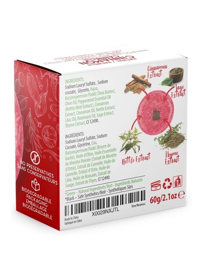 BAMBOEARTH Solid Shampoo Bar And Conditioner Effect Hair Soap – 100% Organic Shampoo Bars For Hair With All Natural Plant Based Essential Oils And Zero Waste Biodegradable Packaging (Cinnamon) - Image 1