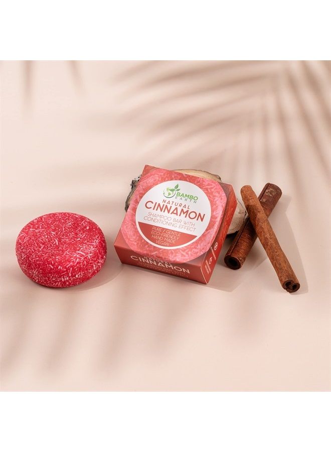 BAMBOEARTH Solid Shampoo Bar And Conditioner Effect Hair Soap – 100% Organic Shampoo Bars For Hair With All Natural Plant Based Essential Oils And Zero Waste Biodegradable Packaging (Cinnamon) - Image 2