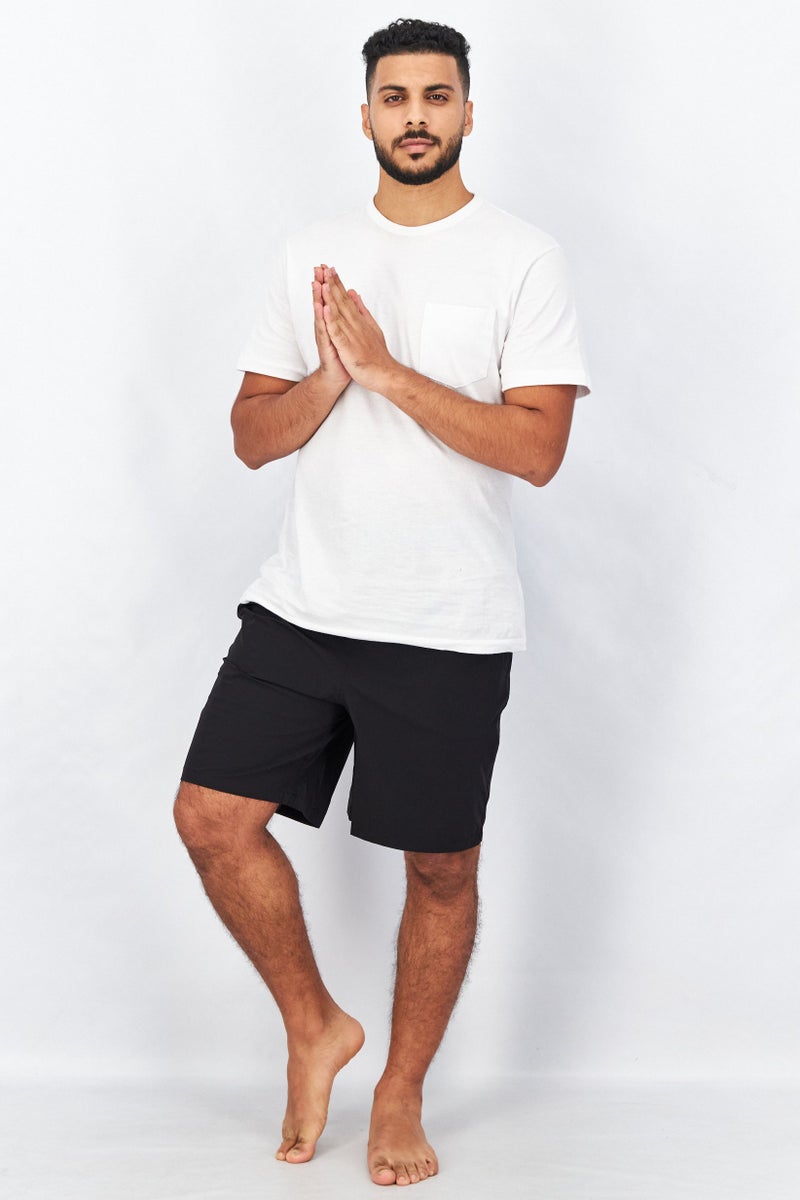 Kirkland Signature Men Textured Swim Shorts, Black  - Image 3