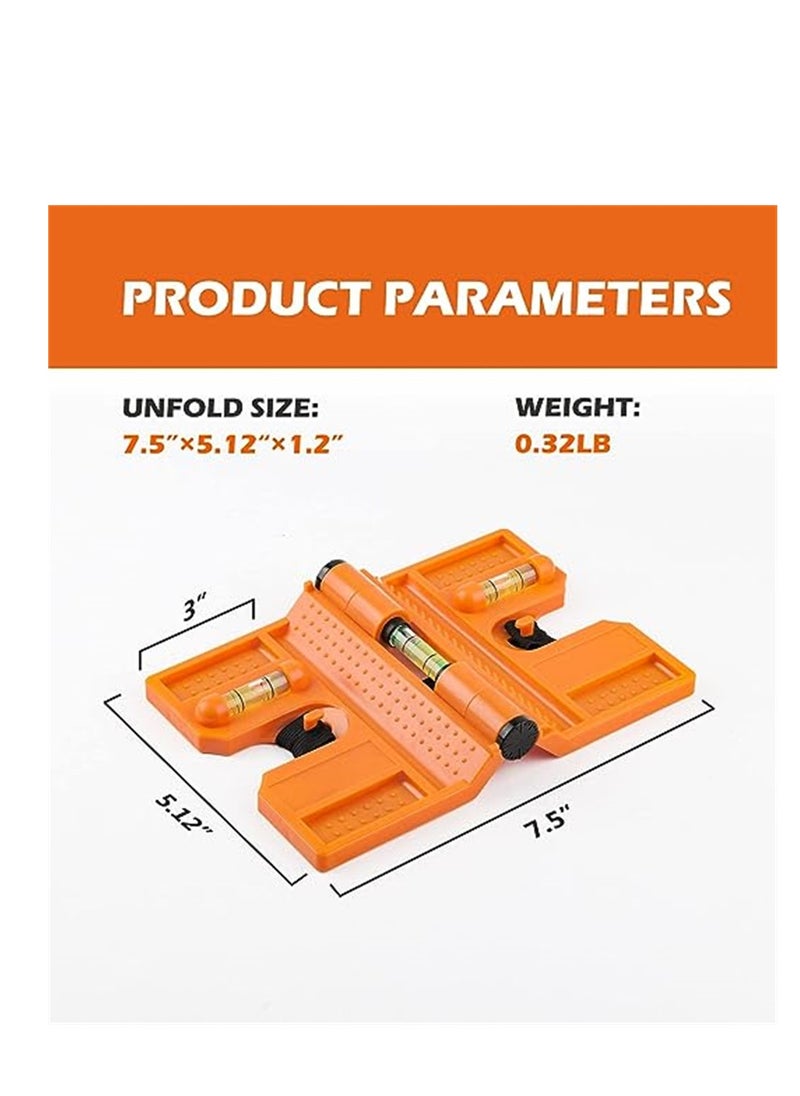 KASTWAVE - Magnetic Post Level, Folding Magnetic Post Level with Elastic Loop, Foldable Spirit Level Square for Hands-free Work, 1 Pcs - Image 1