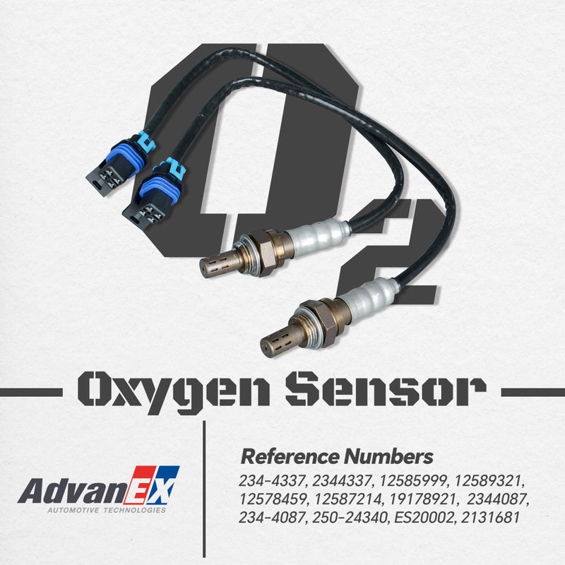 AdvanEX 234-4337 Oxygen O2 Sensor Upstream or Downstream Compatible with Buick Cadillac Chevrolet GMC Hammer Isuzu Oldsmobile Pontiac Saab Saturn Replaces 12578459 234-4087 2PCS - Image 2