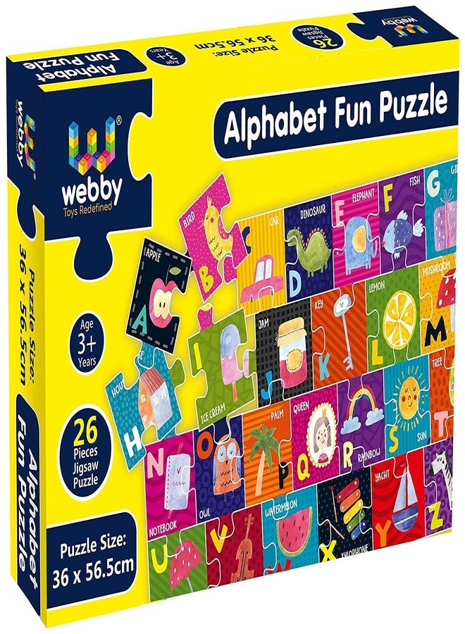 Webby Alphabets Floor Puzzle for 3 and Above, 26 Piece, Multicolour - Kids - Image 1