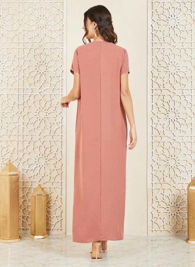 ستايلي Pleated A-Line Under Abaya Dress