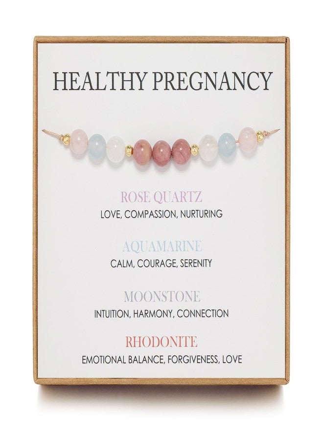 NOURISHLOV Healthy Pregnancy Gift, Moonstone Bracelet, Hope Bracelet for Women, First Time Mom Gifts, Spiritual Bracelet, Mothers Day Christmas Jewelry - Image 1
