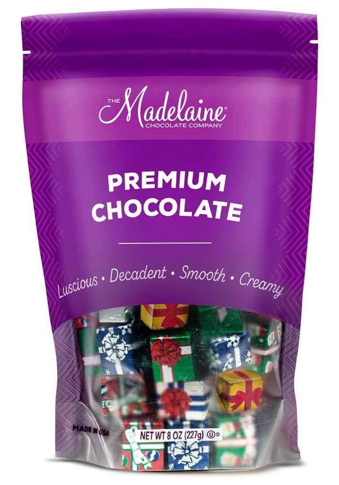 Madelaine Solid Premium Milk Chocolate Presents - Wrapped In Italian Foil with Assorted Designs - For Party Favors & Candy Jars - Contains Half Pound - Image 4