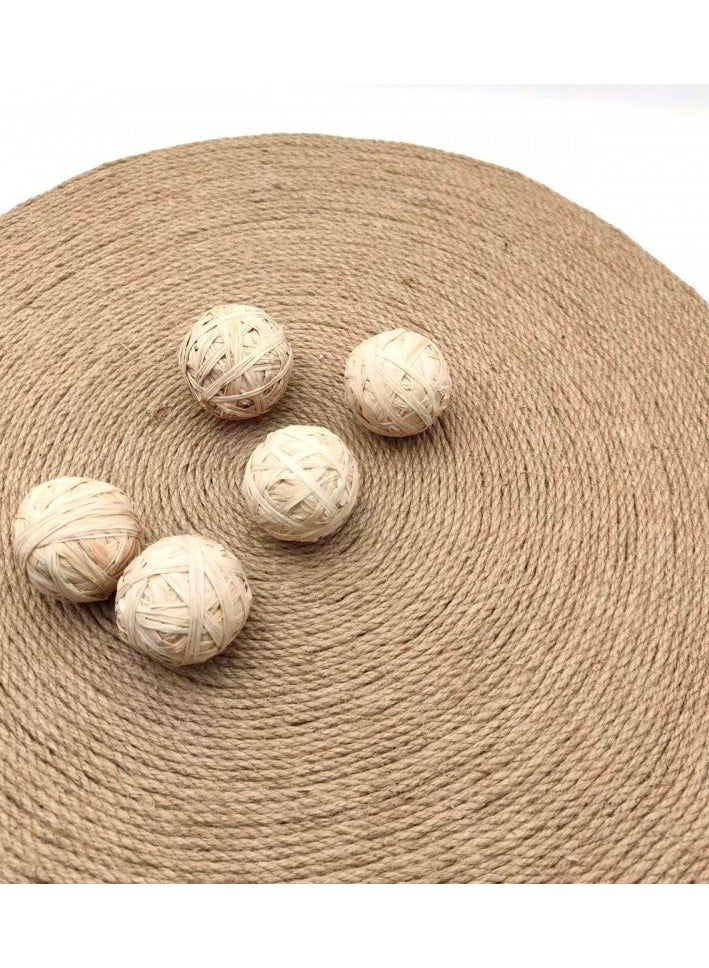Goolsky Cats' Beloved Catnip & Raffia Grass Cat Toy Ball – Teeth-grinding, Hairball-expelling, Self-entertaining Gadget (4PC) - Image 4