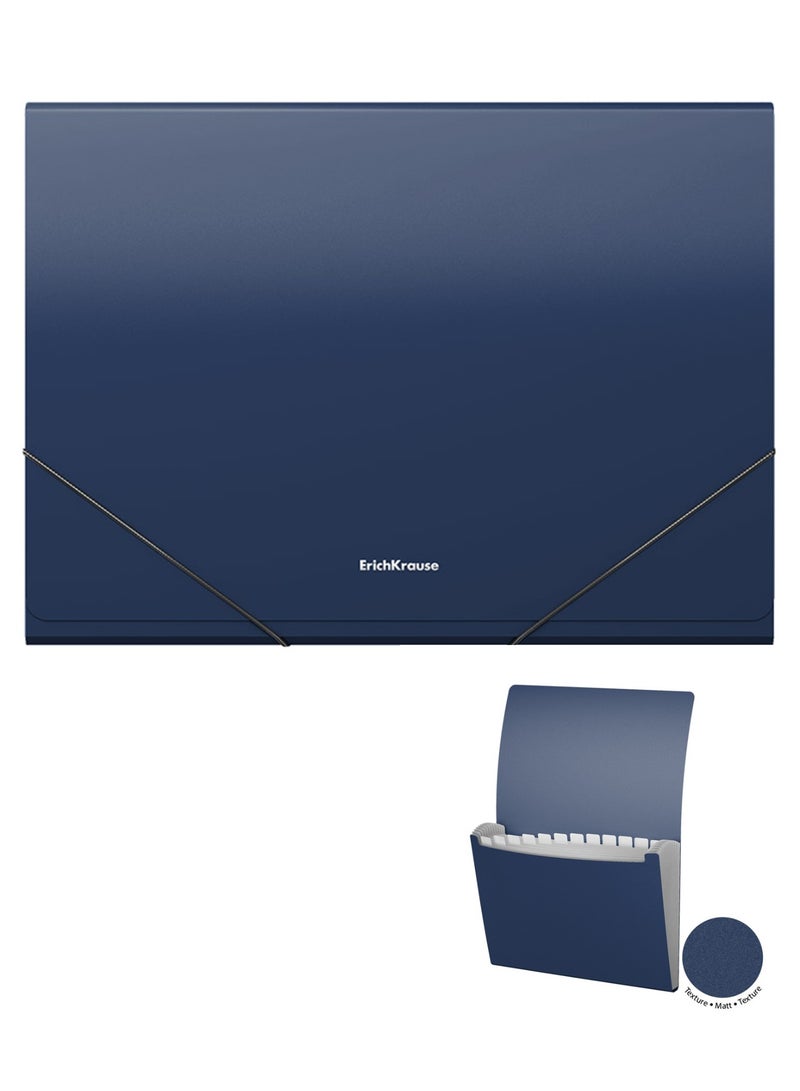 ErichKrause A4 Size Expanding File With 13 Pockets Blue - Image 1