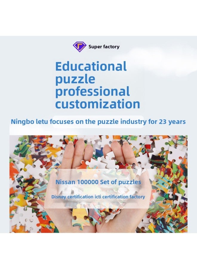 MiniWhale Exquisite Moon Sun Planet Round Paper Flat Puzzle 1000 Puzzle Custom-Color:750 Piece Neptune Puzzle - Image 5