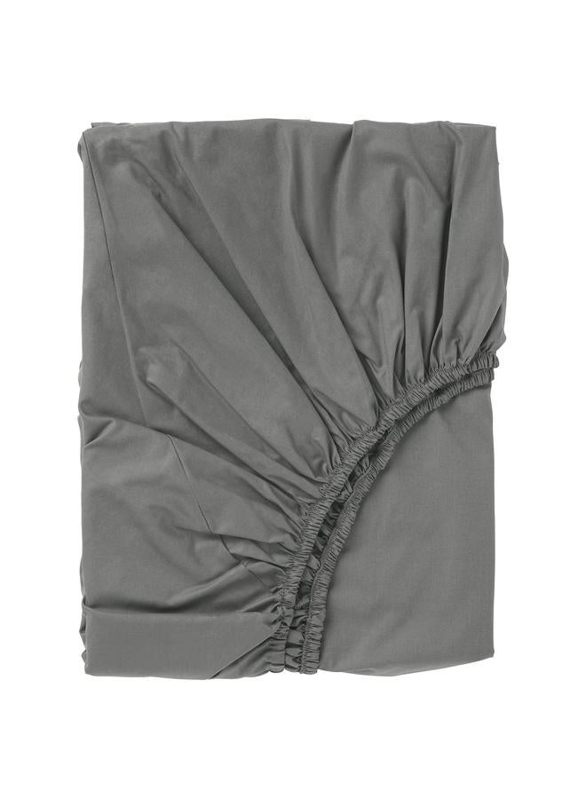 Fitted sheet, grey, 160x200 cm - Image 1