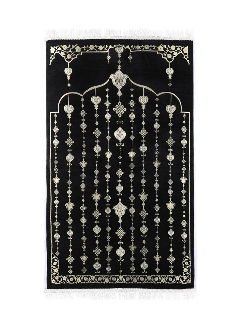 MANASEK Prayer Mat from the Eylul collection with a bag from the local brand Manasek | Original Saudi products | Made of polyester, cotton, and soft chenille fabric, comfortable and practical - 70 x 120 cm  - Image 1