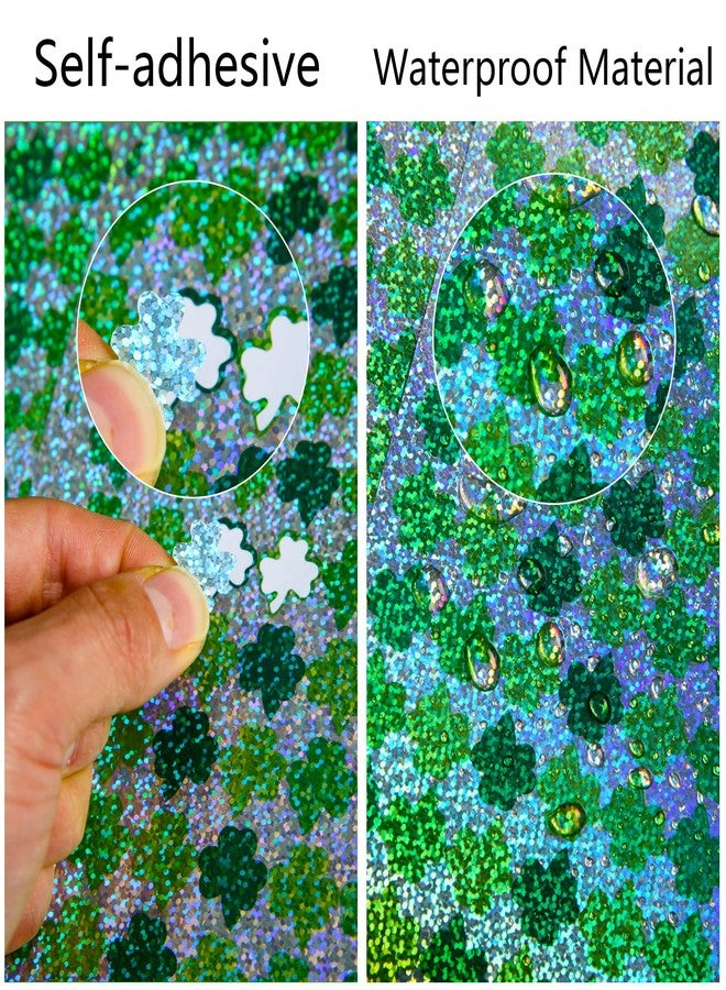 FOBSME 1440 Pcs St. Patrick's Day Shamrock Stickers Green Shamrock Stickers Self-Adhesive Clover Stickers Decorative Labels for DIY St Patricks Party Decorations Favor Supplies,20 Sheets - Image 3