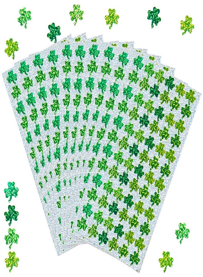 FOBSME 1440 Pcs St. Patrick's Day Shamrock Stickers Green Shamrock Stickers Self-Adhesive Clover Stickers Decorative Labels for DIY St Patricks Party Decorations Favor Supplies,20 Sheets - Image 1