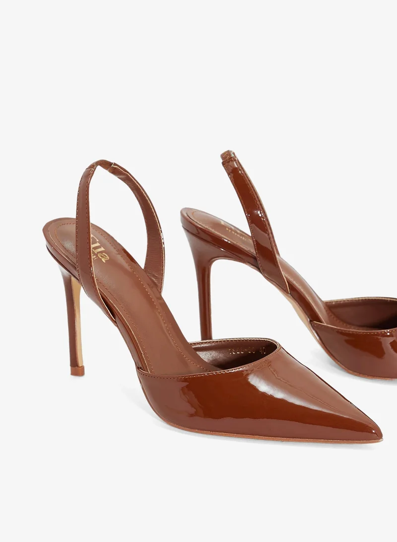 ELLA Brown High Heel Sling Back Pump for Women | Best Price UAE
