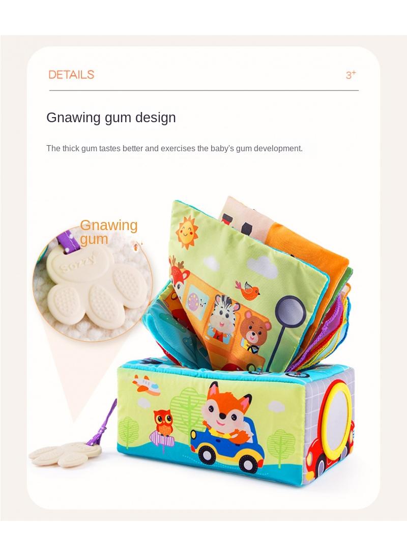 Baby Tissue Box Toy, Tissue Box Toy for Babies 6 to 12 Months, Soft Infant Newborn Toddlers Sensory Toys,Magic Tissue Box Baby Toy or Baby Kids Educational Preschool Learning Green - Image 5