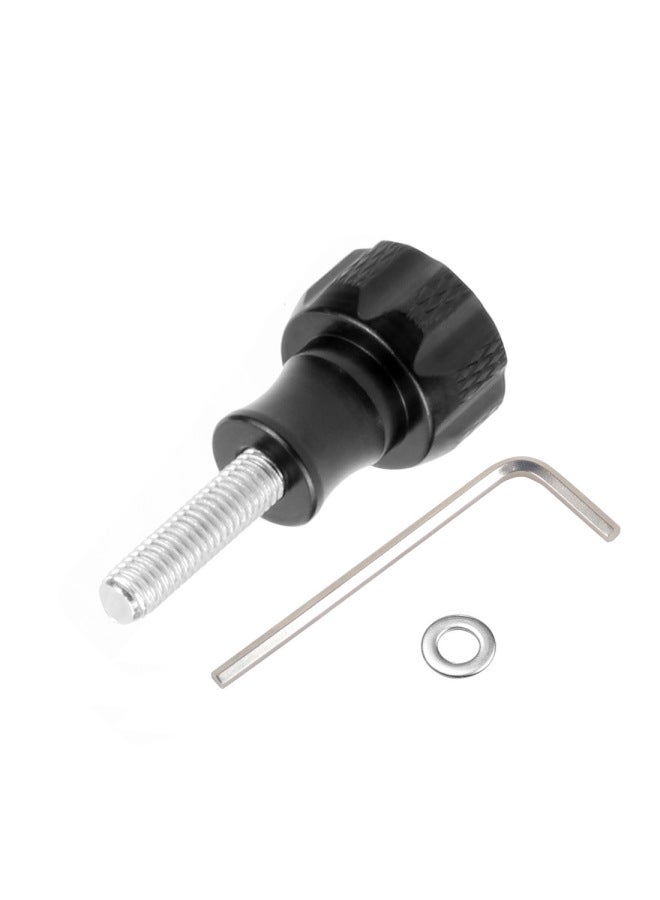 Generic Suitable For GoPro11/10 Insta360 X3/2 Motion Camera Long And Short Screw Aluminum Alloy Fixed Screw Wire-Color:Short Wrench Washer Black  - Image 1