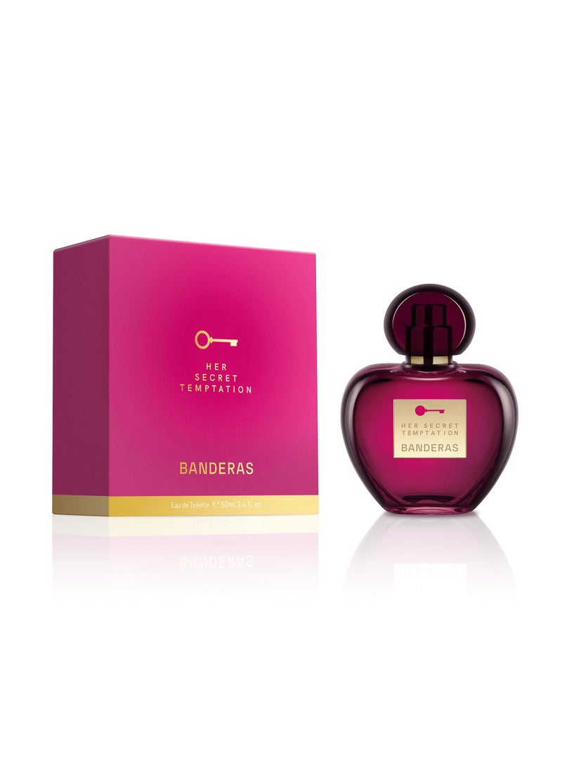 Banderas Antonio Banderas Perfumes - Her Secret Temptation - Eau de Toilette for Women - Romantic, Charming and Femenine Fragance - Oriental and Sweet Notes - Ideal for Day Wear - 1.7 Fl Oz 