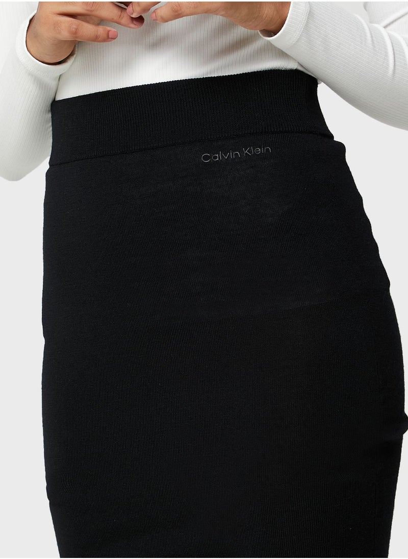 CALVIN KLEIN - High Waist Bodycon Skirt - Image 1