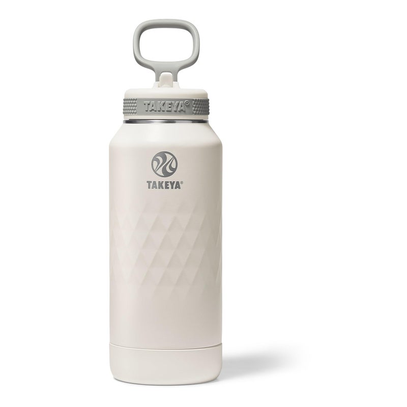 Takeya Sport 32 oz Triple-Insulated Stainless Steel Water Bottle, Straw Lid â€“ Leakproof, Sweatproof, BPA-Free, Keeps Drinks Cold 36 Hrs, Hot 14 Hrs â€“ Alpine - Image 1