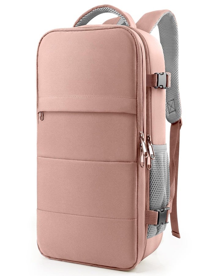 HOTOR Travel Backpack - Flight Approved Travel Bag for Men and Women, Carry on Luggage for 15.6" Laptop and Travel Essentials for Work, Business, Weekender, College 14.6"x9.1"x20.9" (Pink) - Image 1