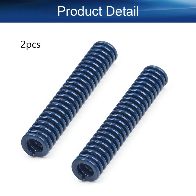 Metal Spring，Springs Compression Spring, 8mm OD 4mm ID 45mm Long Spiral Stamping Light Load Compression Mould Die Spring for 3D Printer Accessories Mechanical Equipment Blue Tone 2pcs - Image 3