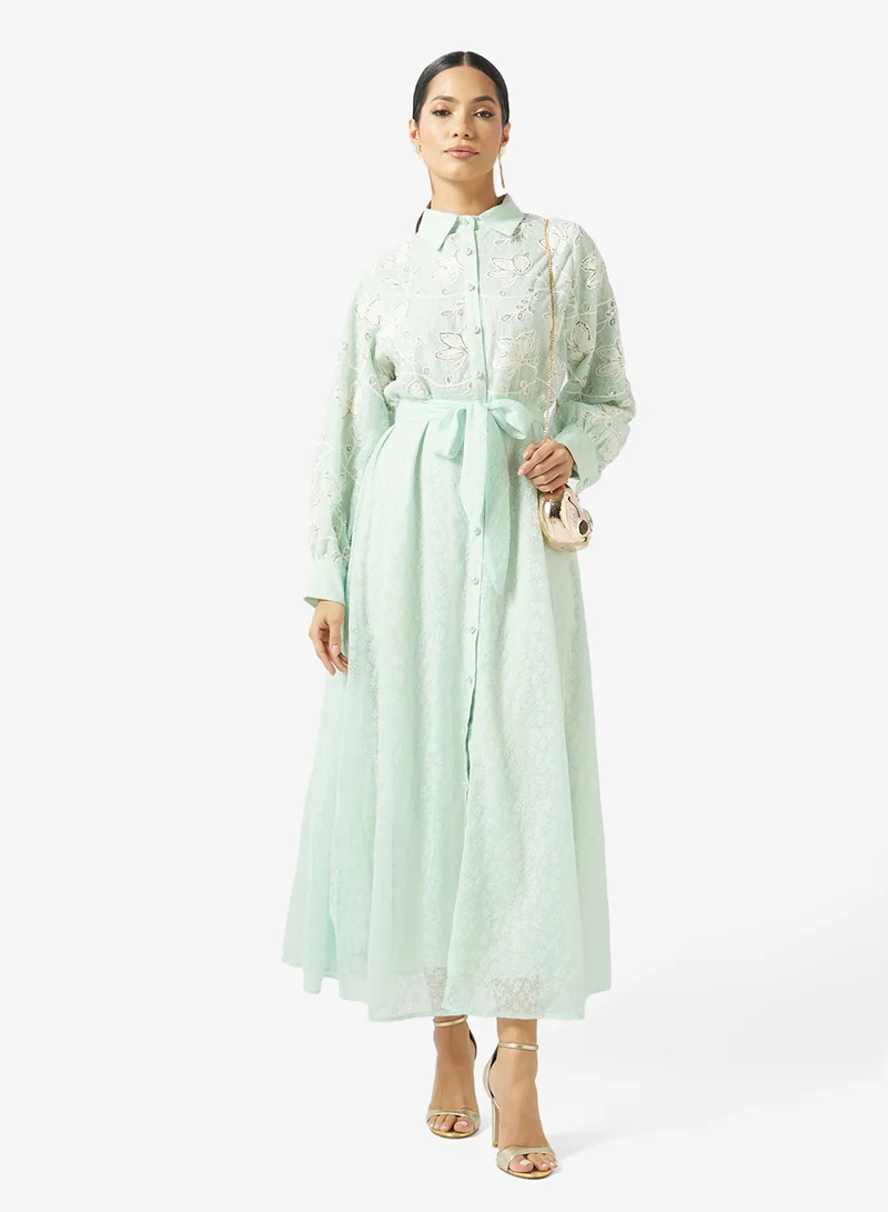 Khizana  Embroidered A-line Dress for Women | Best Price UAE