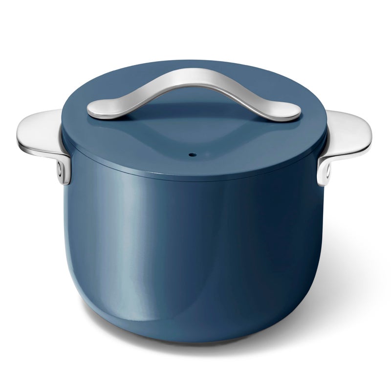 Caraway Petite Cooker 2 Qt Ceramic Coated Pot Free From Forever Chemicals Perfect for Rice Grains or Sauces Navy - Image 2