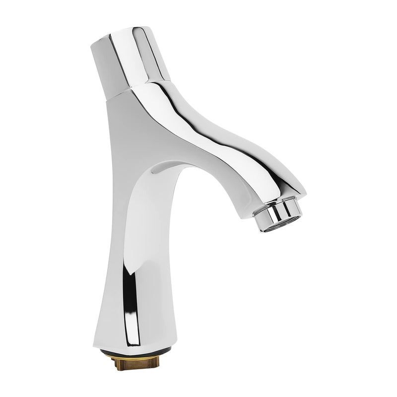 Hindware F260001CP Armada Pillar Tap for Wash Basin, Brass with Chrome Finish, Wash Basin Tap - Image 1