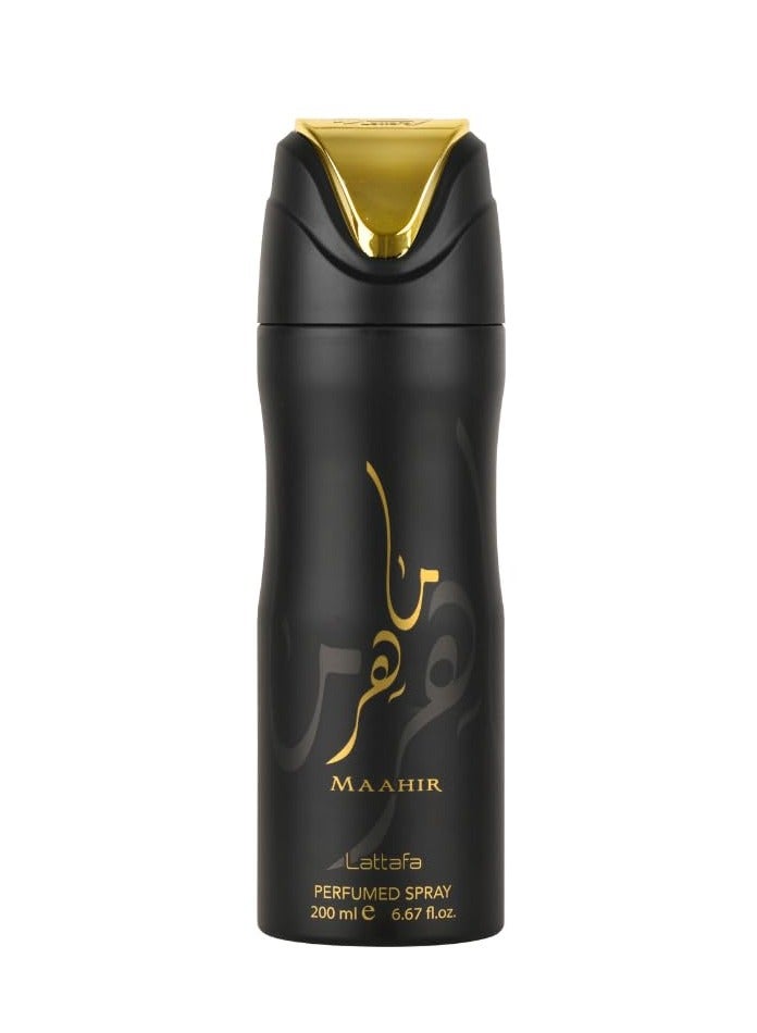 Lattafa Maher Gold Spray Perfumed Spray Unisex - 200ml - Image 1