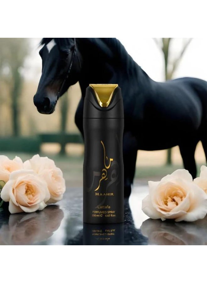 Lattafa Maher Gold Spray Perfumed Spray Unisex - 200ml - Image 4